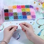 2000PCS 28 Couleurs 6mm Pearl Perles pour la fabrication de bijoux rond Pearl Perles avec trou pour DIY Bracelet d'artisanat Collier Boucles d'oreilles Bijoux fabrication avec Gradient Couleur Multicolore Perles d'espacement perdu