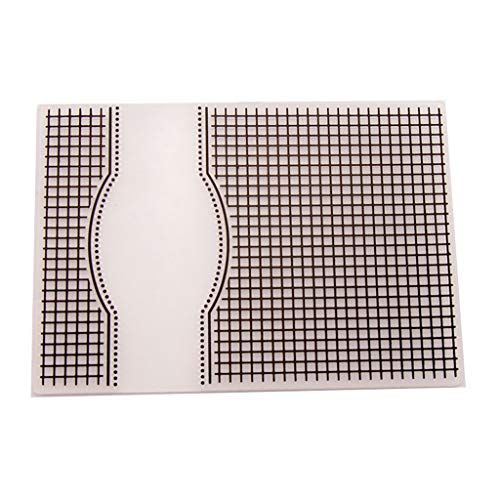 N|A Yuanshenortey - Carpeta de repujado con patr�n de rejilla, para la fabricaci�n de papel, herramienta decorativa para �lbumes de recortes, fotos, papel y manualidades