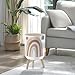 JBNJANKDAV Small Trash Can with Lid Nursery Print for Playroom Kids Baby Bedrooms 1.8 Gallon/7L Garbage Can Waste Bin with Press Top Lid Legs Waste Basket for Bathroom Kitchen Bedroom