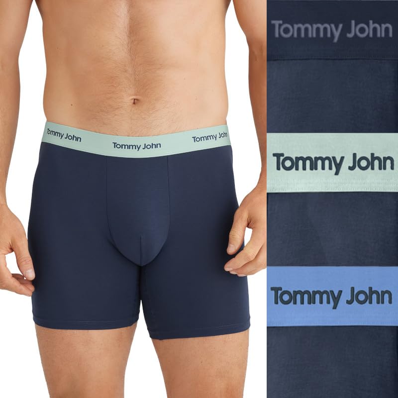 Tommy John Men's Luxe Modal 6" Boxer Brief Underwear 3-Pack2