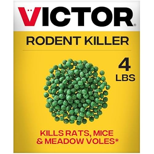 Victor Rodent Killer, 4 lb Fish-Flavored Bait Balls, Mouse Poisoning Bait