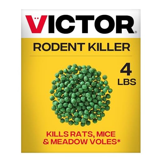 Victor Rat Poisoning for Inside & Outdoor Use - Kills Rats, Mice, Meadow Voles | Mouse Poisoning for Indoor & Outside Areas, Ready-to-Use, Yellow, M925, 4 lbs