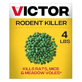 Victor Rodent Killer, 4 lb Fish-Flavored Bait Balls, Indoor & Outdoor Use