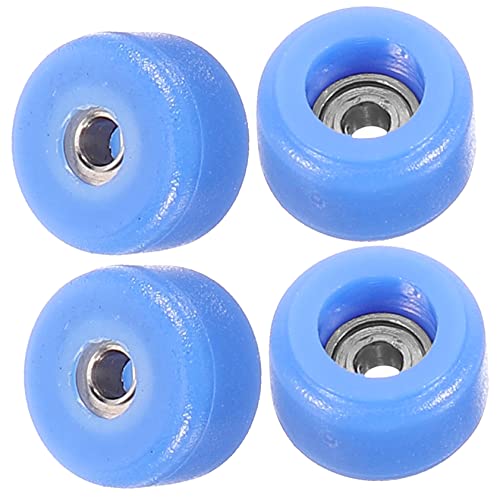 MUELODSIC 4 Piezas Accesorios para Patinetas De Dedo Máquina De Garras Agitarse Ruedas De Skate Mini Patineta Juguete Inquieto Mini Juguetes Scooter Útiles Escolares Acero Inoxidable Blue