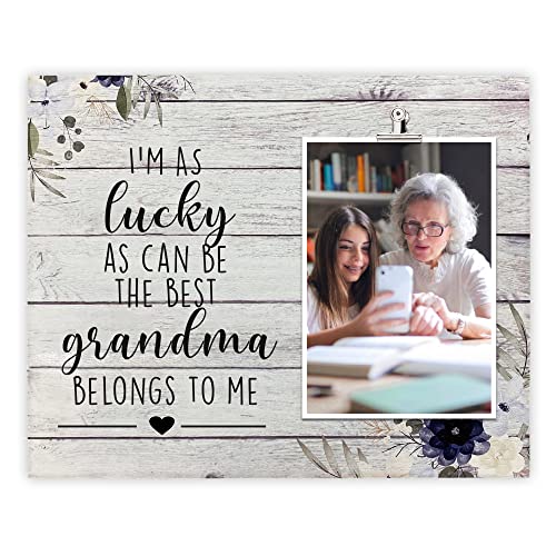 ZENNLAB Grandma Gifts from Granddaughter - Grandma Picture Frame Holds 4x6 Photo - Gifts for Grandma Birthday, Christmas, Mother’s Day, New Grandma Gifts Idea from Grandson, Grandkids