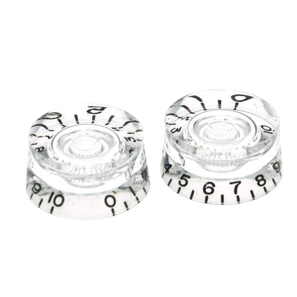 Dopro 2pcs USA(Imperial) LP Guitar Speed Dial Knobs 24 Fine Splines Control Knobs for Les Paul/CTS Pots Clear - Image 4