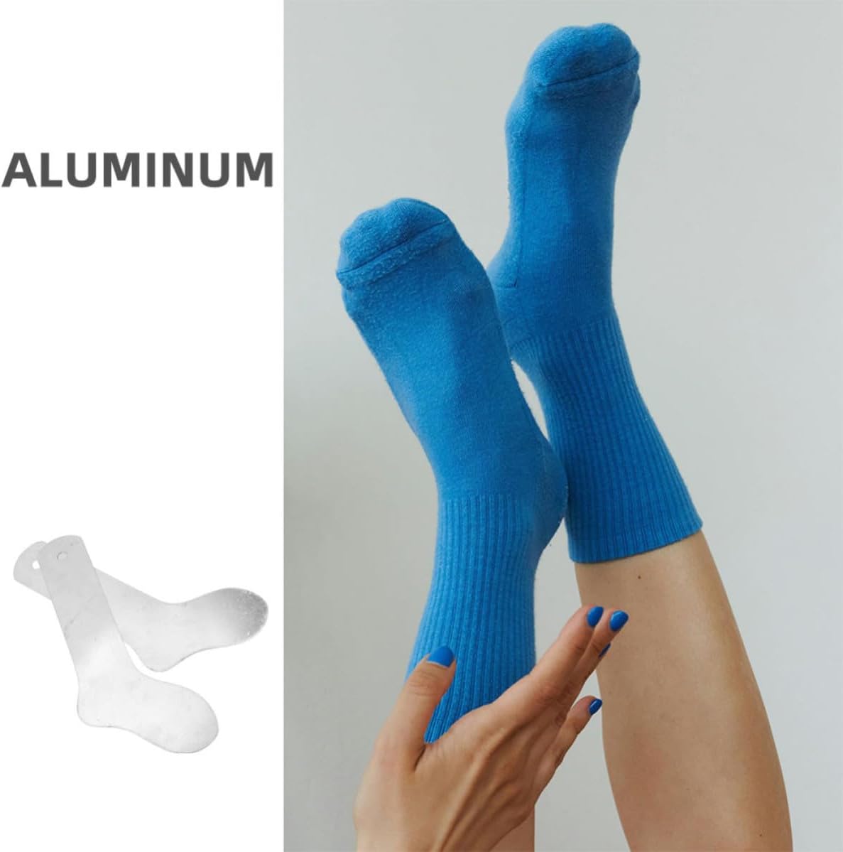 CIMAXIC 4pcs Aluminum Curved Sock Blockers for Dye Sublimation and Heat Transfer Reusable Metal Shaping Boards for Athletic Socks and Stockings Accessories