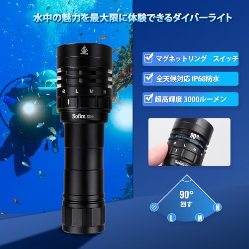 sofirn ダイビングライト 3000ルーメン