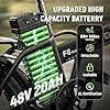 Foldable Electric Bike for Adults, 30+MPH, 48V 20Ah Removable Battery up to 80Miles, 20" Fat Tire Peak 1000W Motor Dirt Ebike Adult Electric Bicycle for City Commute Beach Mountain E Bike Black #1