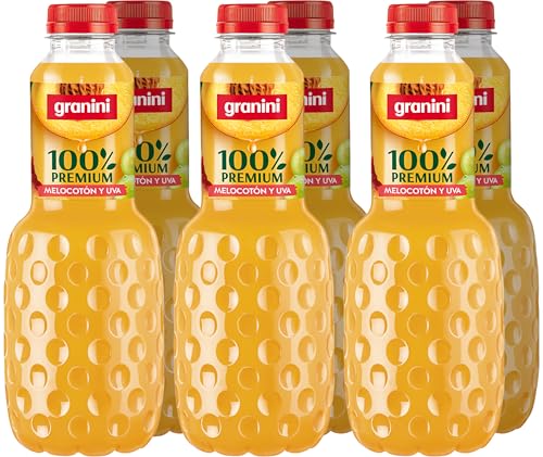 Zumo de Melocotón y Uva Sin azúcares añadidos Pack 6 x 1L Granini 100% Fruta