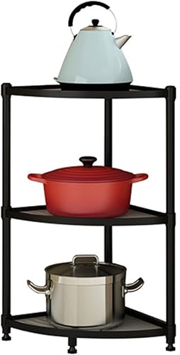 Miniatura 7 de Shelves Storage Cart Kitchen Corner Shelf Rack Stainless Steel Triangle Corner Pot Rack Floor Multi-layer Pot Rack Home Storage Rack Artifact 6