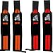 Wrist Wraps (2 Pairs/4 Wraps) 14" for Weightlifting | Cross Training| Powerlifting - For Women & Men - Hand Strength & Support During Weight Lifting - by Nordic Lifting - Red & Orange, 1 Year Warranty