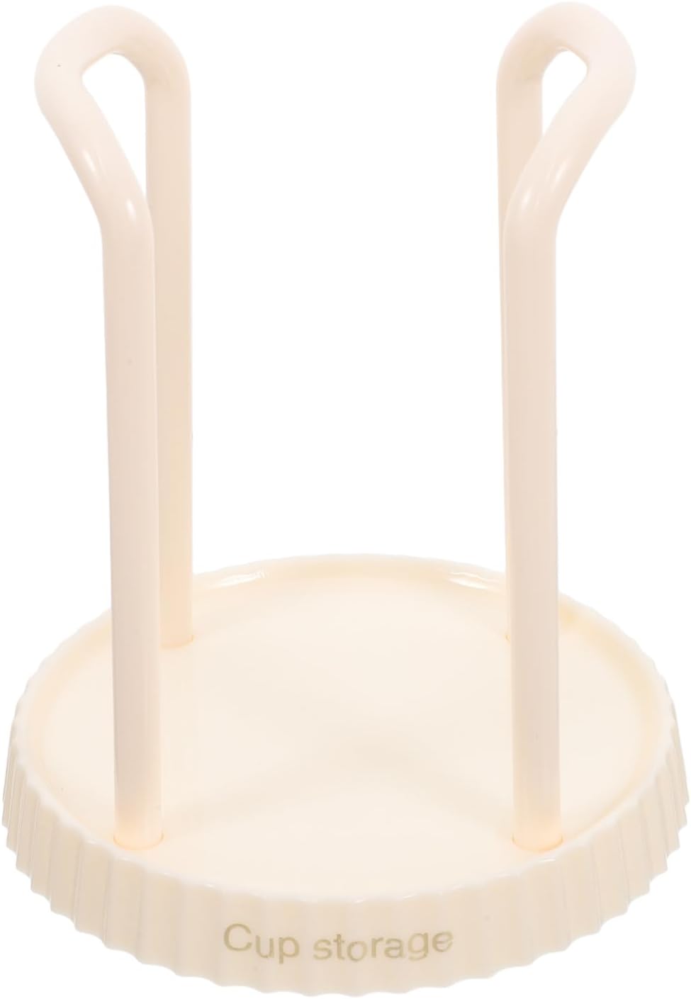 Multi-Purpose Cup Holder and Desktop Cup Dispenser Plastic Storage Organizer for Coffee Station and Bathroom Countertop Milk White Rack for Tea and Coffee