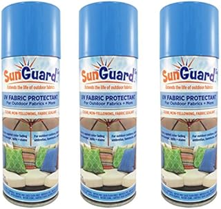 SunGuard Fabric UV Protectant and Sealant Spray (3 Pack) for Garden and Home Prevents Fading Spills & Stains