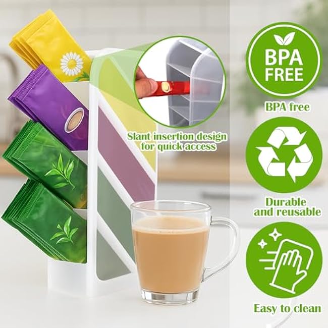 Juome Drink Packet Organizer, Water Packet Organizer, Water Drink Packet Holder, Water Flavor Powder Packet Container for Kitchen Organizers and Storage