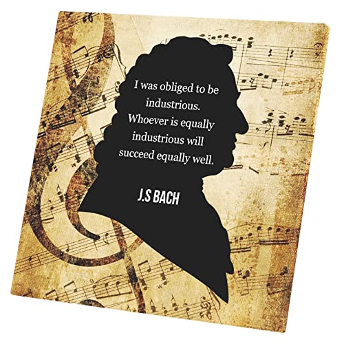 Affiche Poster Bach Toile Imprimée Salon Bureau 60cm