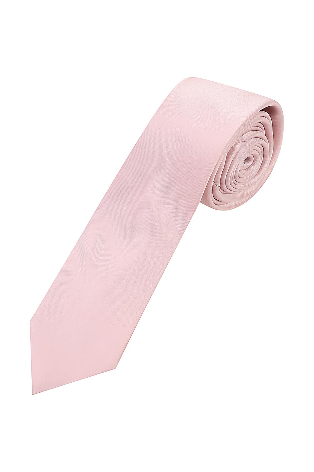 Jenson Samuel Men's Pastel Pink Pastel Paisley Plain Wedding Ties (Pastel Pink)