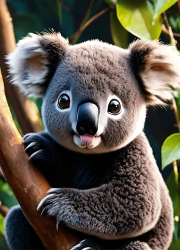 Koala de la Jungla Puzle de 120 Piezas 25x20 cm - Rompecabezas DIY Pintura, Entretenimiento Creativo Adultos Mayores de 14 años Decoración del Hogar