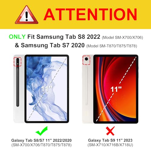Fintie Hülle für Samsung Galaxy Tab S7 und S8 11 Zoll