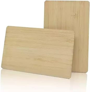 NFC Wood Cards with NFC213 Chip, 13.56MHz, ISO 14443-A Protocol for Social Identification and Digital Business Cards Sapel, Pack of 20