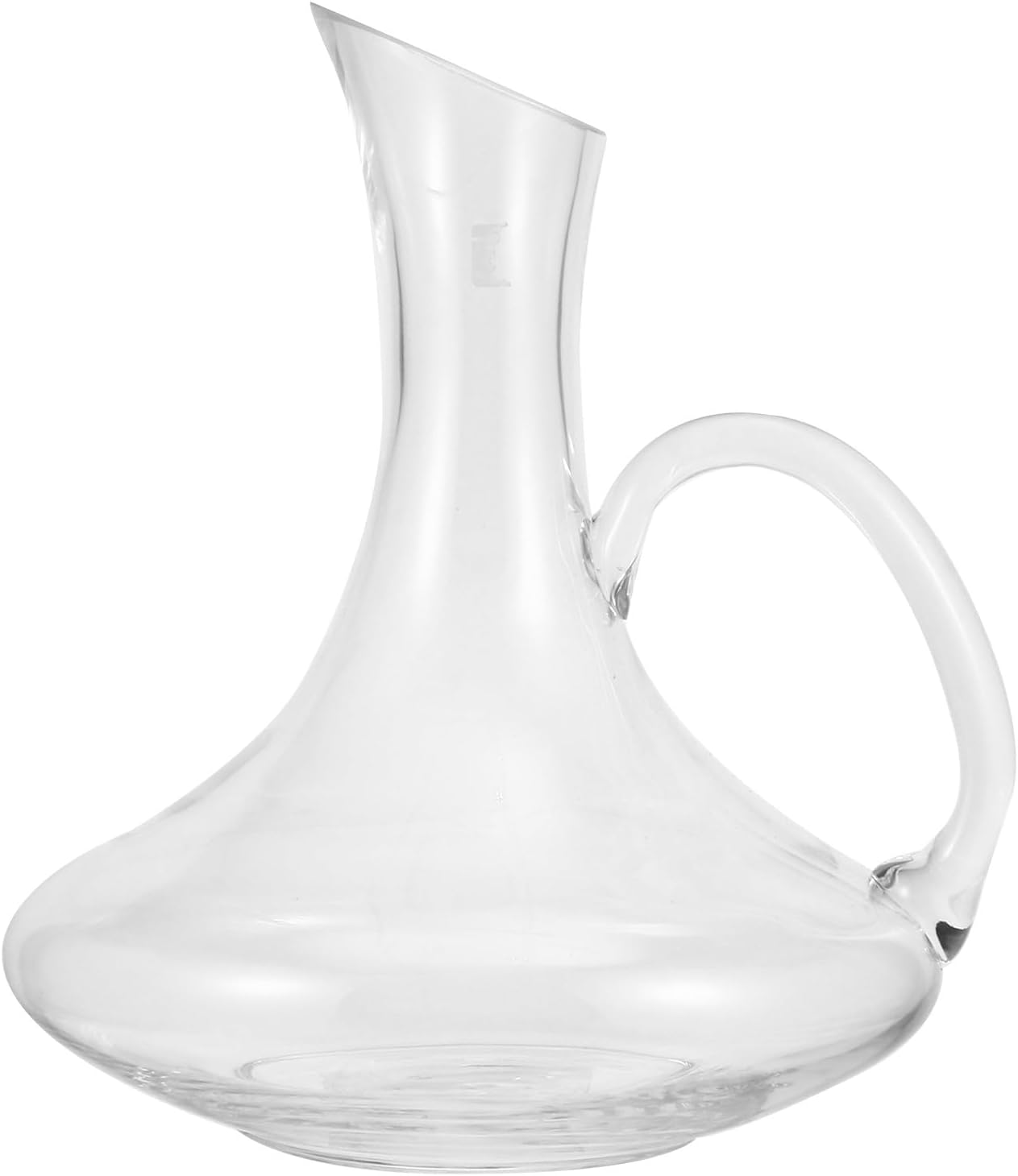Glass Wine Decanter with Handle 1500ml Creative Wine Pourer Glass Pitcher and Aeration Practical Drink Container for Dining and Entertaining