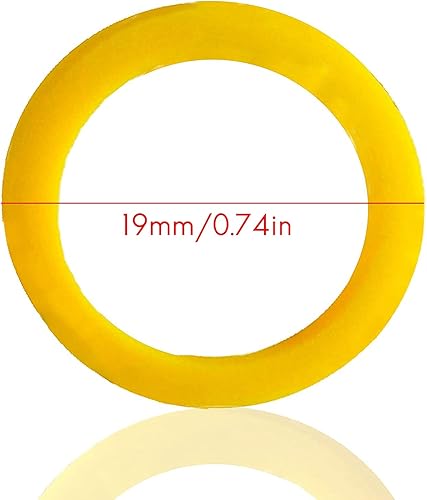 Miniatura 6 de Misaso 12 almohadillas de respuesta de silicona para yoyó delgadas color amarillo