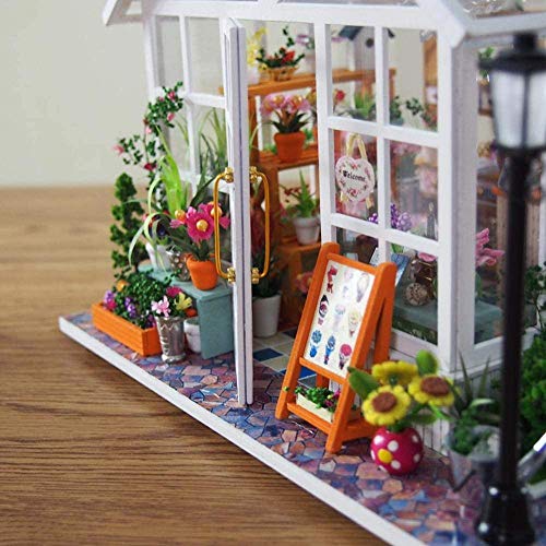 YUACY Puppen Haus Kit,DIY Puppenhaus Bausatz Mit MöBeln Miniatur-HüTte Handgemachte HüTte Mit Musik Modell Spielzeug – Bild 4