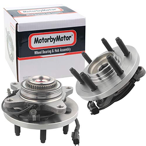 MotorbyMotor 515142 Front Wheel Bearings and Hub Assembly fits for Ford F-150, Expedition, Lincoln Navigator 2011-2014 Wheel Hub Assembly 4WD with 6 Lugs, ABS -2pc