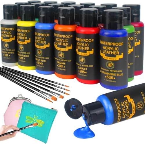 Colorful 18-Color Leather Paint Set