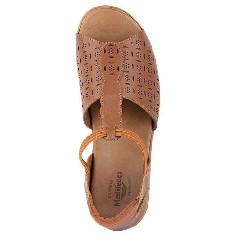 Image of Medifeet Women's Open-Toe Laser Cut Sandals