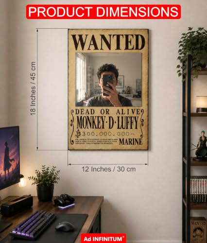 Image of AD INFINITUM Multilayer Wooden Wall Art With Mirror Hanging Decor for Contemporary Home, Bedroom, Living Room, Office etc., (One Piece Poster)