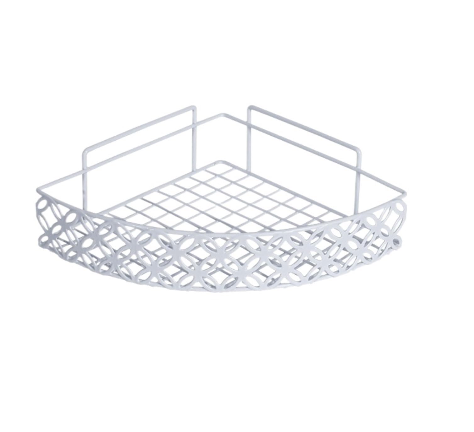 PXIWDAN Bathroom Shelf Corner Shower Caddy Organizer for Inside Shelf for Bathroom Shampoo Storage Wall Organizer White