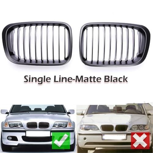 Grille de pare-choc BMW E46 lamelles simples haute résistance - 2