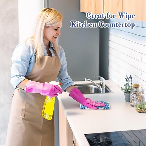 8 Pack Swedish Dish Cloths for Kitchen Reusable, Cellulose Sponge Cloths Swedish Dish Rags Washable Paper Towels Cloth Quick Dry Non-Scratch for Washing Dishes Home Counter Wipe by Lucomb - Image 7