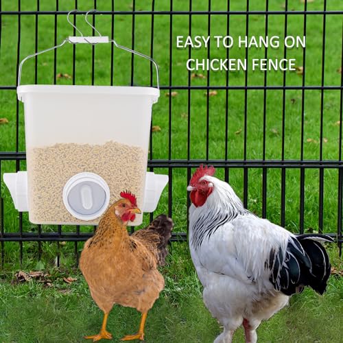 Mozoba CHCIEN FEEDER SET Automatic Chicken Feeder Chicken Feed Container Hanging Chicken Feeder Rainproof Poultry Feeder Bucket  thumb #4