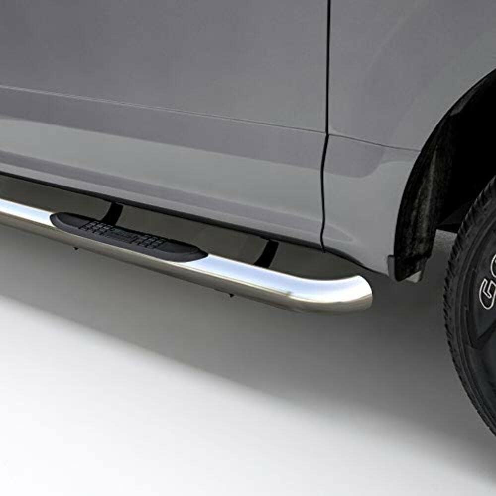 ARIES 202019-2 3-Inch Round Polished Stainless Steel Nerf Bars, No-Drill, Fits Select Toyota Highlander