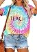 Teacher Shirts Women Teach Print Graphic Tees Kindergarten Elementary Teaching Life Shirts Back to School Tees Tops