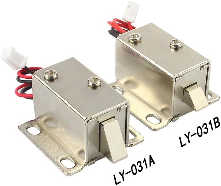 Small electromagnetic lock DC6V 12V mini electric bolt lock Release Assembly Solenoid Access Control Electric lock(LY-031B DC12V)