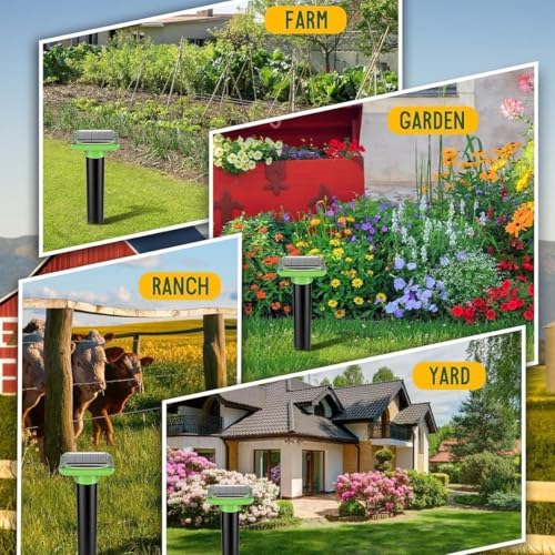 Interno Ed Esterno,Repellente Solare Per Talpe, Repellente Contro Le Arvicole, Repellente Solare Contro Le Talpe, Repellente Per Serpente Talpa, Gopher E Altri Repellenti Per Talpe - 5