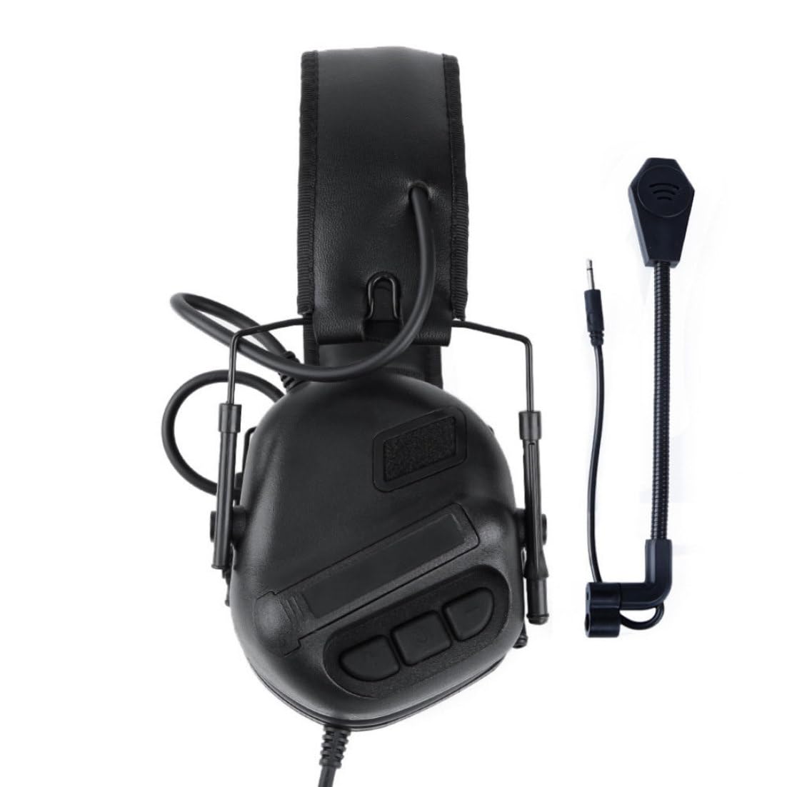 Gcroet Orejeras electrónicas Reducción de ruido Protectores auditivos Protección auditiva Auriculares antirruido con micrófono para mujeres y hombres Negro...