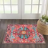EARTHALL Washable Rug Bathroom Rug 2x3 - Bohemian Boho Rugs, Vintage Bedroom Rug, Non-Slip Oriental