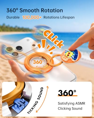 Image of SYNCWIRE Magnetic Phone Ring Holder, for MagSafe Phone Grip Stand Kickstand | 360 Rotation, Double-Sided Magnet, Cell Phone Grip Finger Holder, for iPhone 17 16 15 14 13 12 Pro Max, MagSafe Accessories