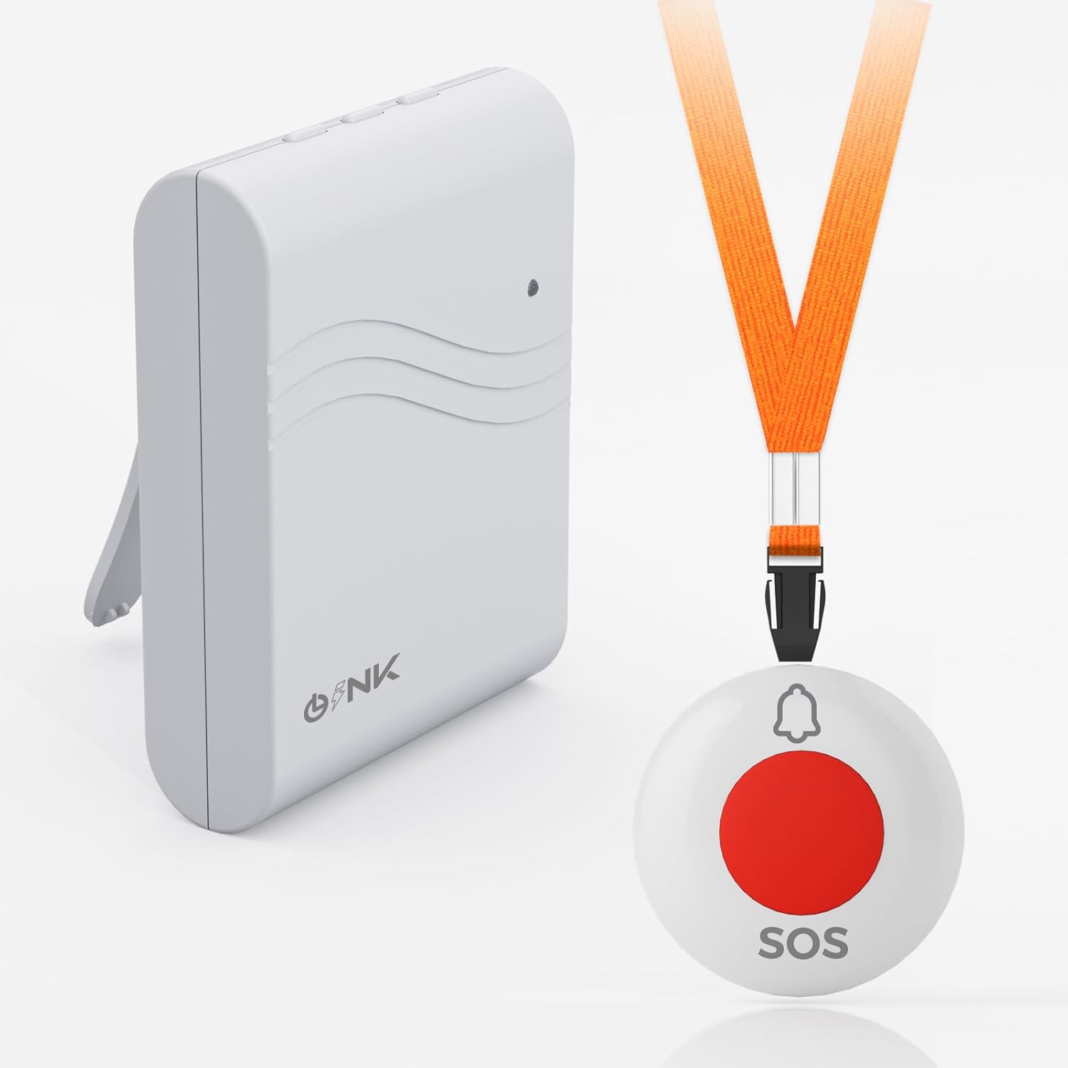 Caregiver Pager Wireless Call Button Elderly Emergency Alert System 600+ Feet for Home/Elderly/Patient/Disabled(1 Portable Receiver+1 Waterproof Transmitter)