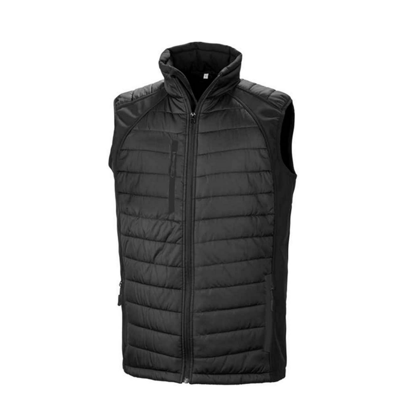 Result Black Compass Softshell Gilet, Black/Black, X-Large. R238X
