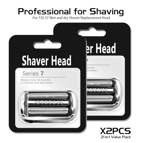 73S Series 7 New Generation Shaver Replacement Head for Braun S7 Electric Shavers - Compatible with Braun Shaving Razor Model 7020s, 7025s, 7027 cs, 7071cc, 7075cc, 7085cc