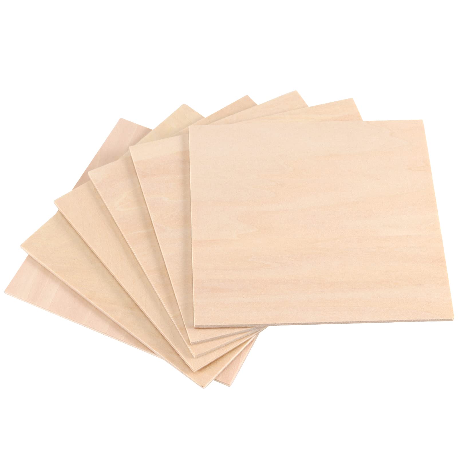 Meetory 42 Pezzi Dischi Legno, 3 Taglie Dischetti Legno Fai Da Te, Quadrati di Legno per Pirografia, Decorazioni, Artigianato, Ornamenti e Sottobicchieri (10cm, 8cm, 5cm