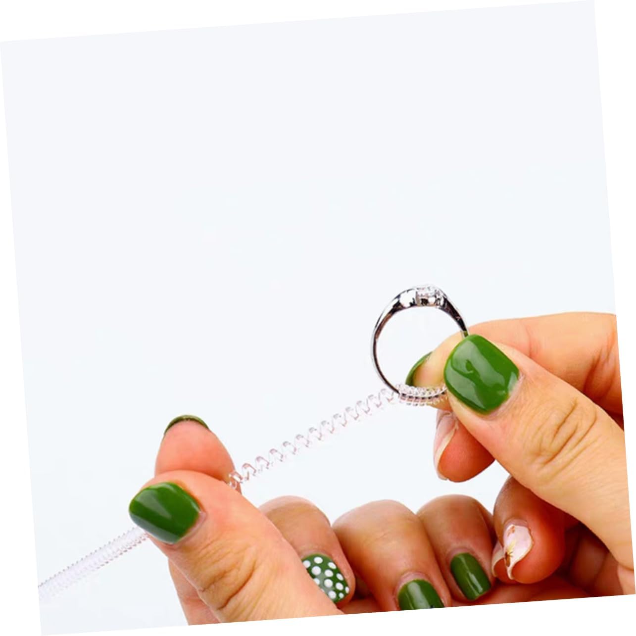 Angoily 12pcs Adjustable Silicone Adjustor for Women Invisible Fitting Thick and Thin Options Round Flat Comfortable for Finger