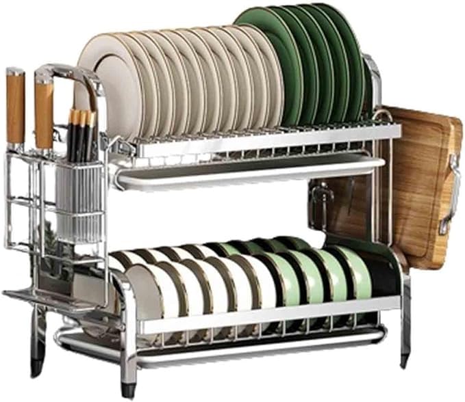 Égouttoir à vaisselle compact pour organiser le plan de travail de la cuisine