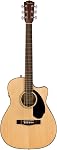 Fender CD-60SCE Guitare électrique acoustique, avec 2-Year Garantie, système de ramassage et préampli pour les pêcheurs, naturel
