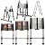 Stainless Steel A-Frame Telescoping Ladder 12.5FT, Extension Ladder Portable Folding Compact Multi-Purpose Adjustable Ladder with Hinges for Home, Library, Office, Garage, 300 lbs Load Capacity